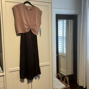 Petite small Anthropologie gemini twofer sweater + dress NWT